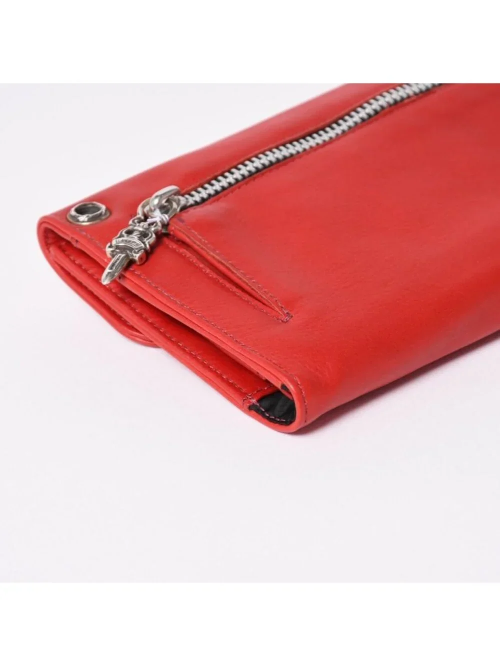 Chrome Hearts Wave Cross Ball Button Wallet Soft Leather